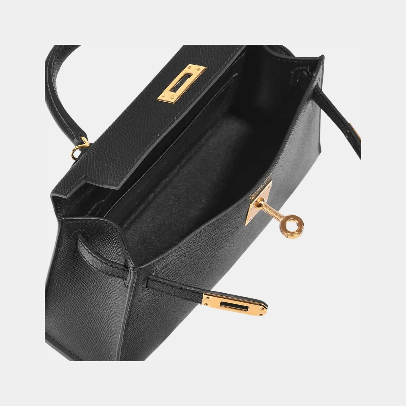 Hermès Mini Kelly Black Epsom GHW