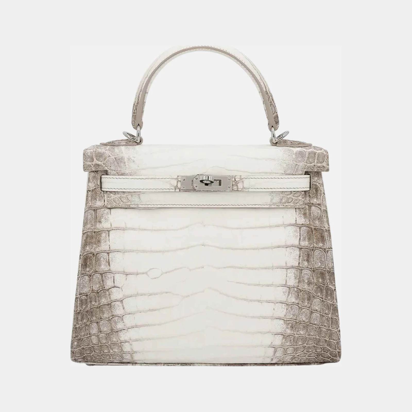 Hermès Kelly 25 Himalaya Niloticus Crocodile PHW