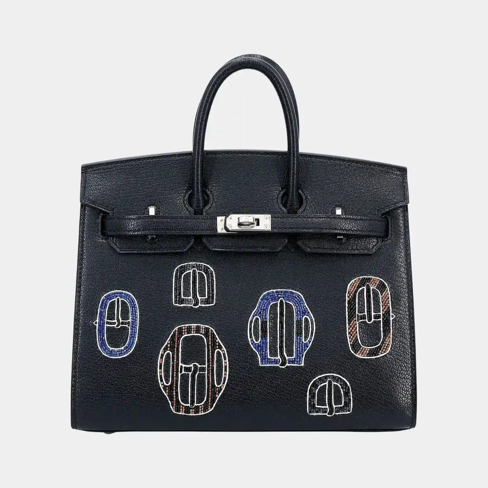Hermès Birkin 20 Bouclerie Moderne Casaque Black Chèvre PHW