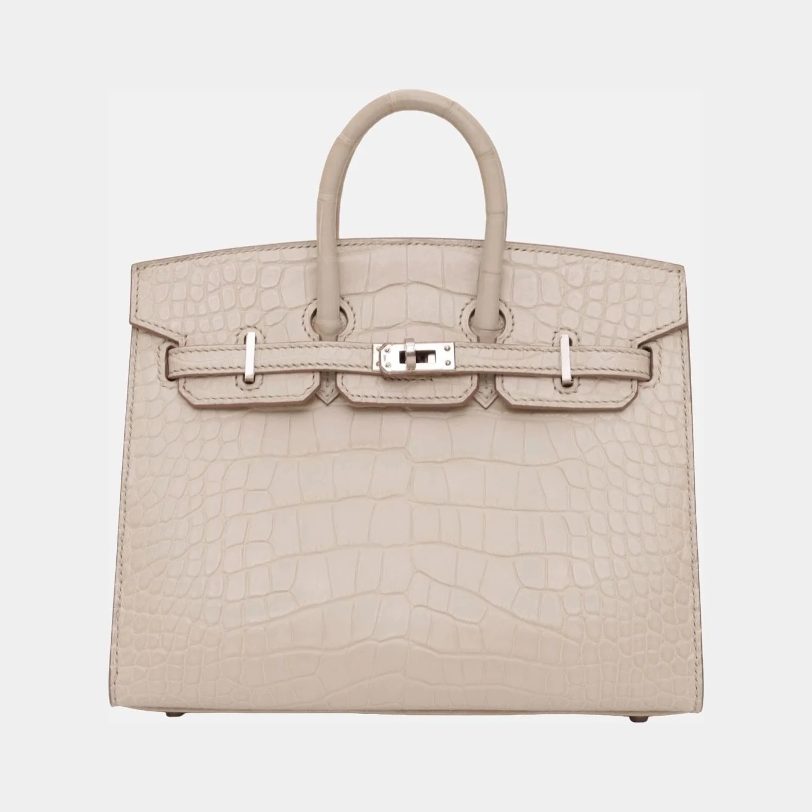 Hermès Birkin 20 Béton Matte Alligator PHW