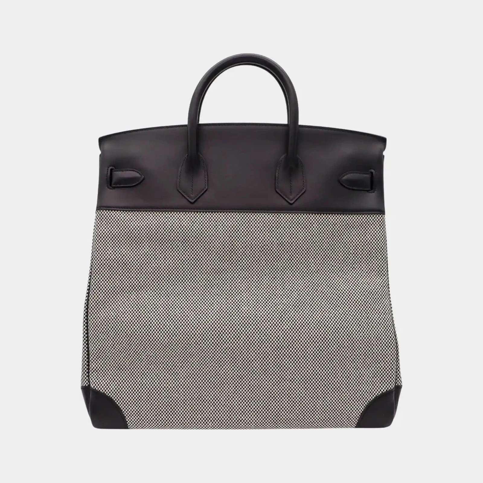 Hermès Hac 40 Swift Toile H Canvas Black PHW