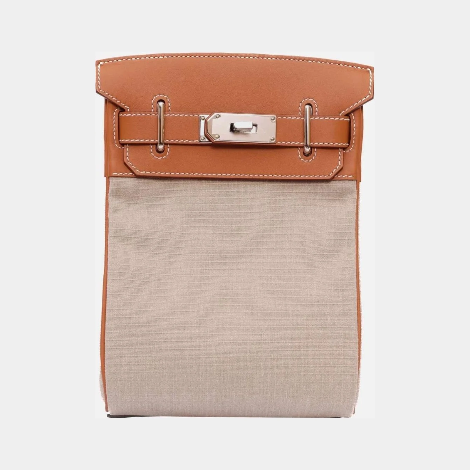 Hermès HAC A Dos PM Gold/Ficelle in Leather/Canvas PHW