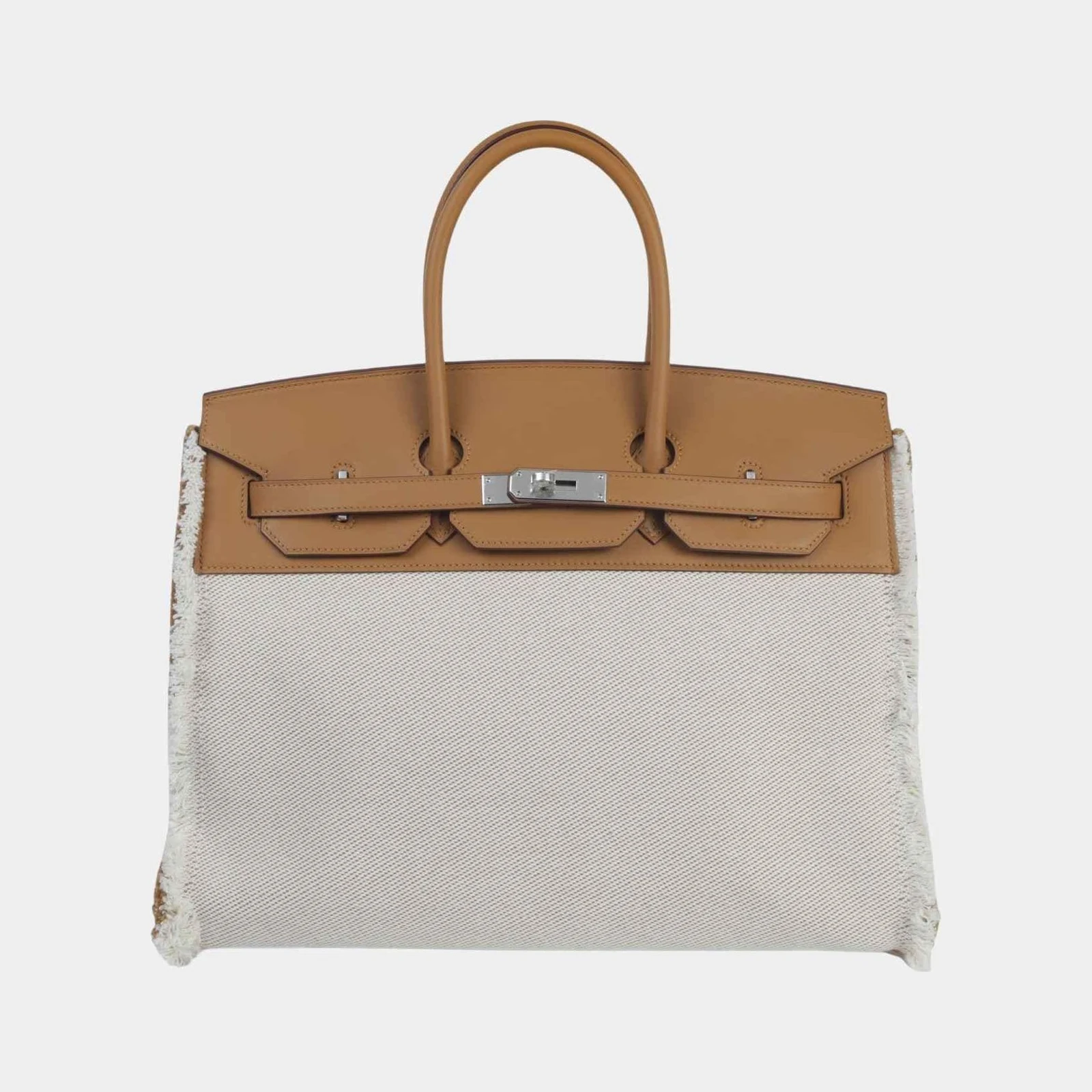Hermès Birkin 35 Fray Fray Toile H Canvas-Swift Sesame PHW