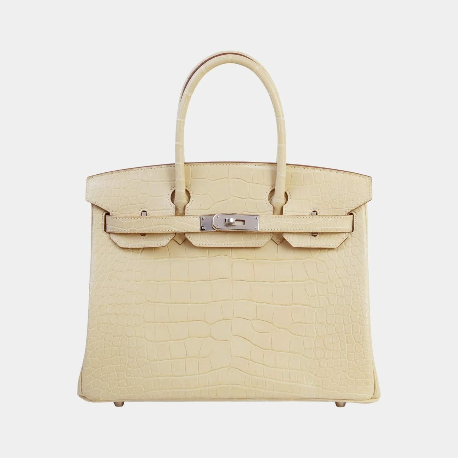 Hermès Birkin 30 Matte Alligator Vanille PHW