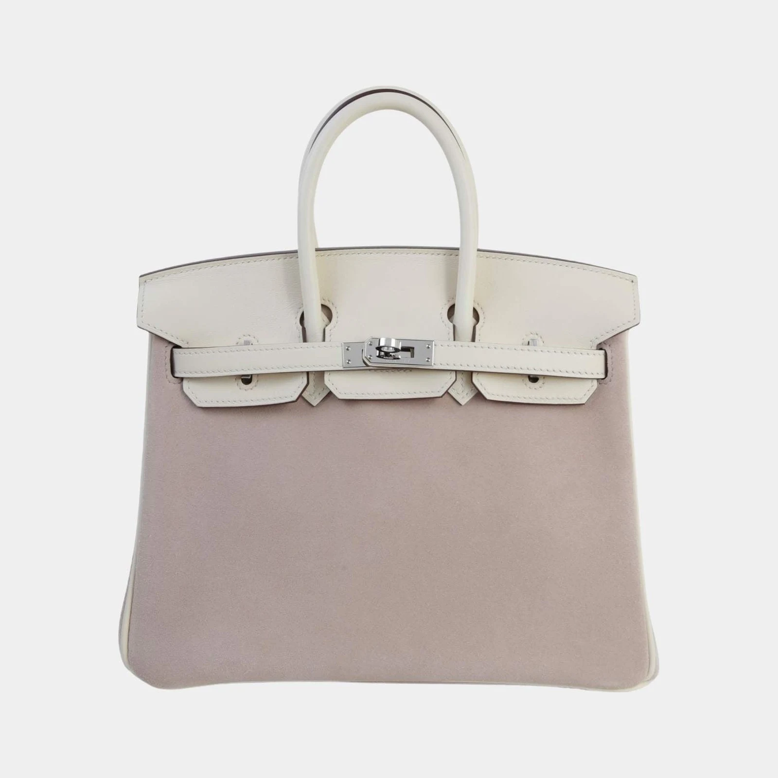 Hermès Birkin 30 Swift Grizzly Glycine/Nata PHW