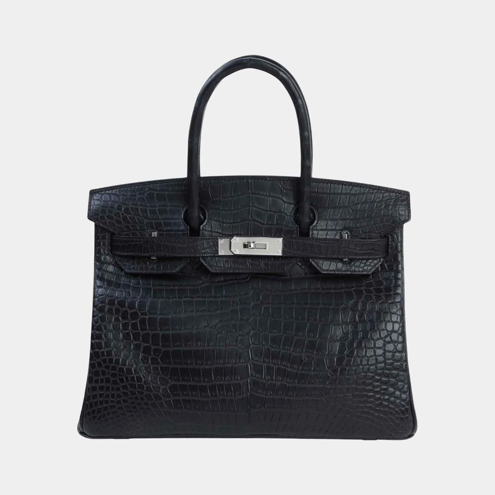 Hermès Birkin 30 Porosus Crocodile Black PHW