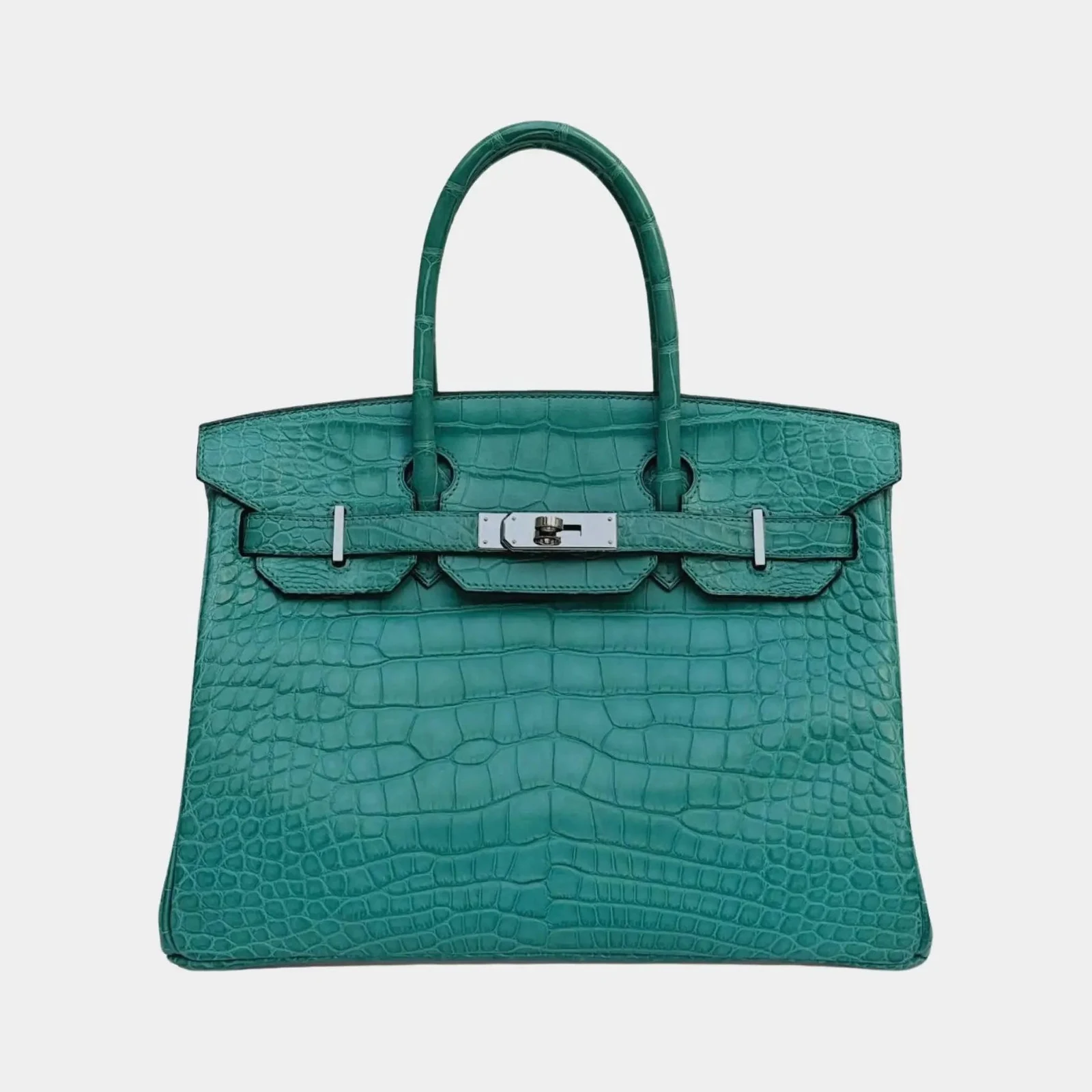 Hermès Birkin 30 Niloticus Crocodile Bleu Paon PHW