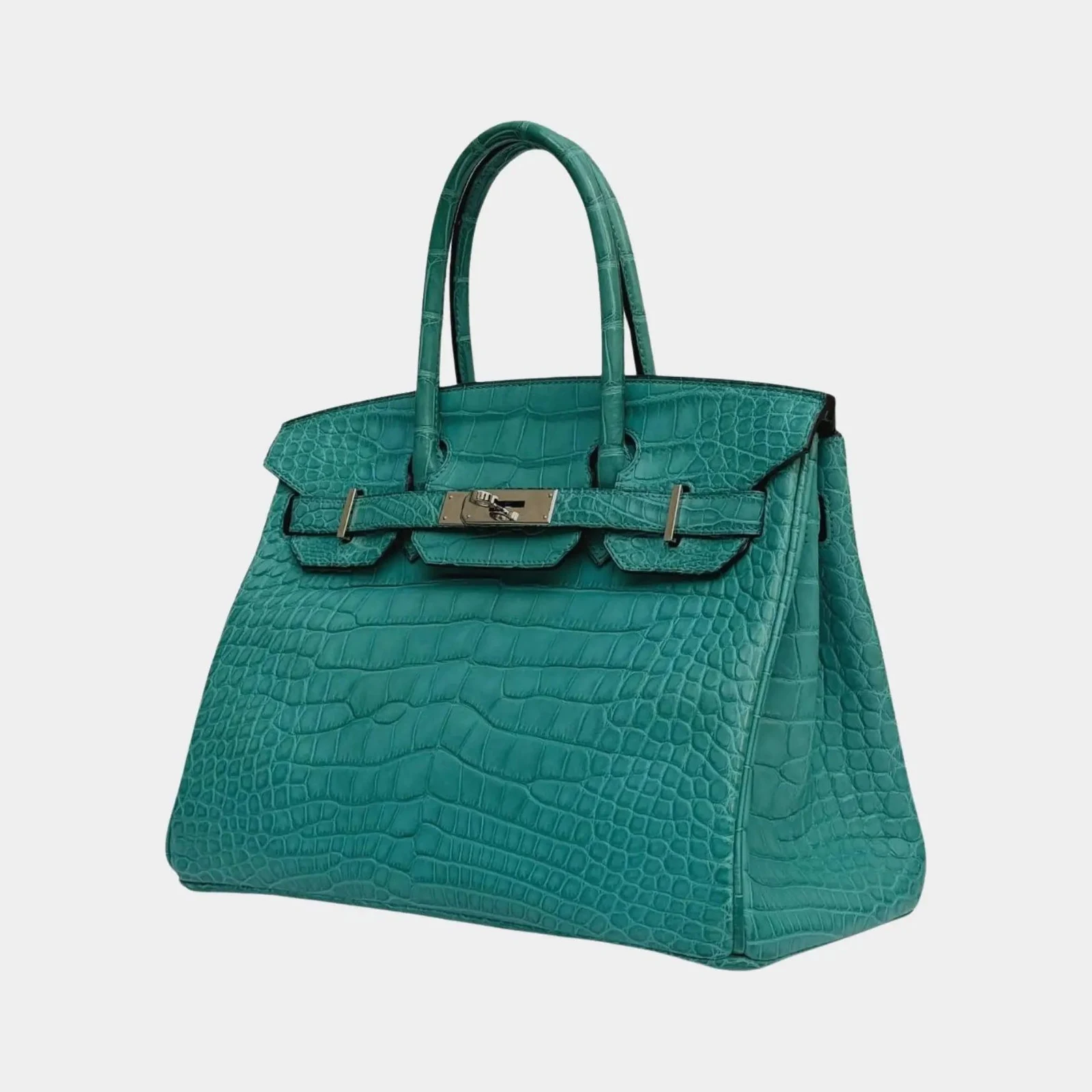 Hermès Birkin 30 Niloticus Crocodile Bleu Paon PHW