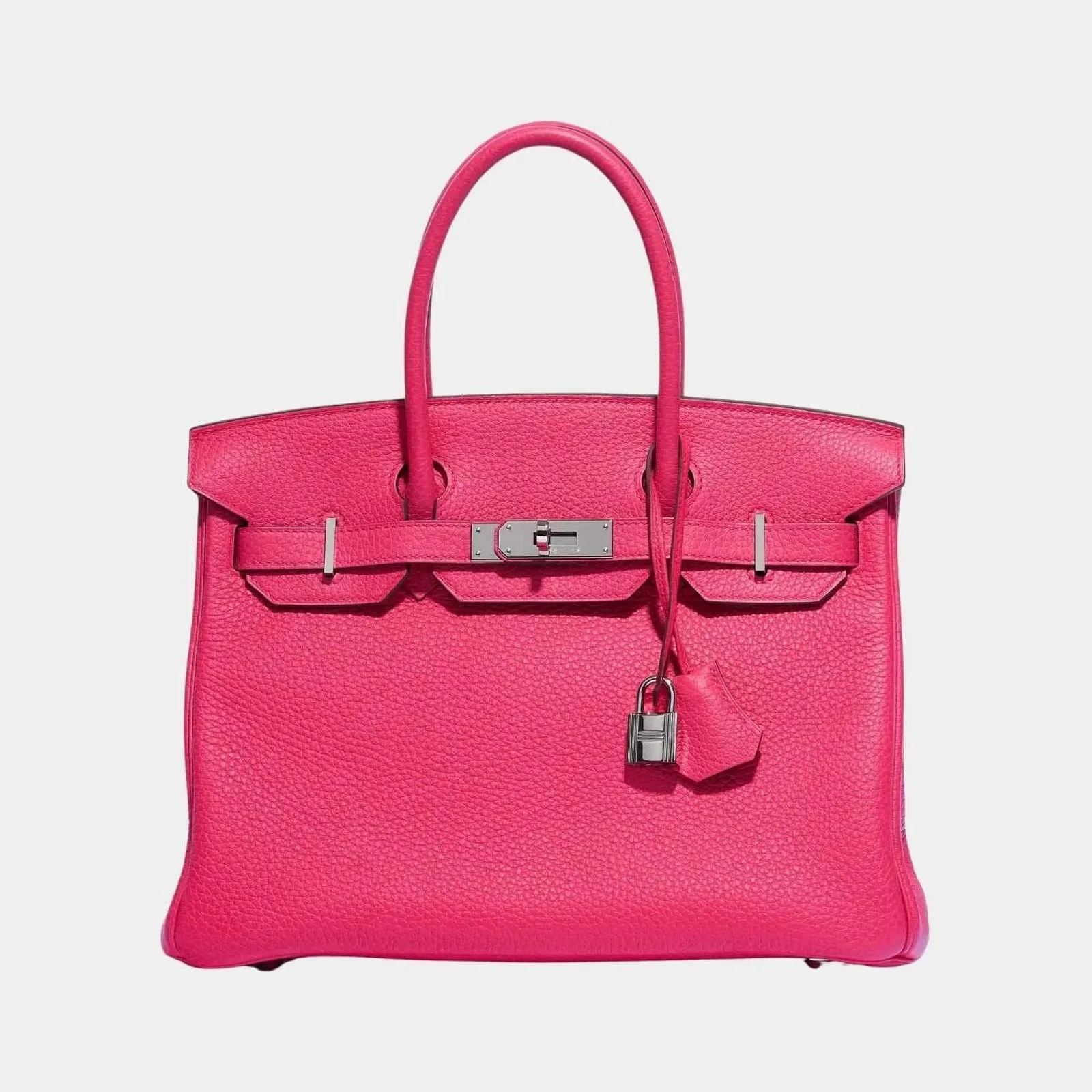 Hermès Birkin 30 Clemence Taurillon Rose Extreme PHW