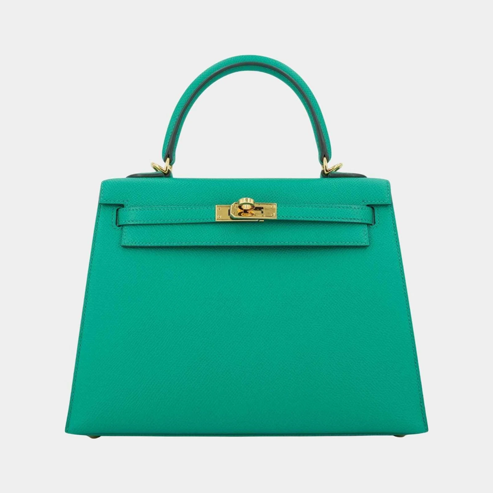 Hermès Kelly 25 Epsom Sellier Vert Jade GHW