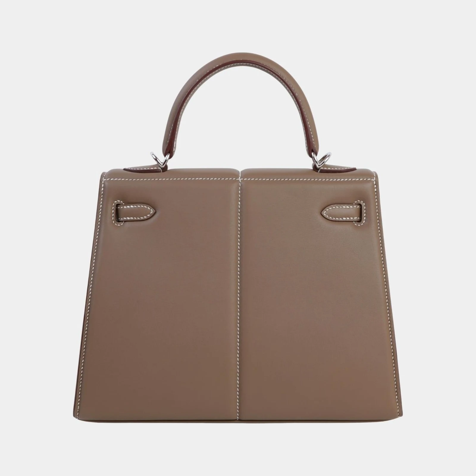 Hermès Kelly 25 Swift Padded Sellier Etoupe PHW