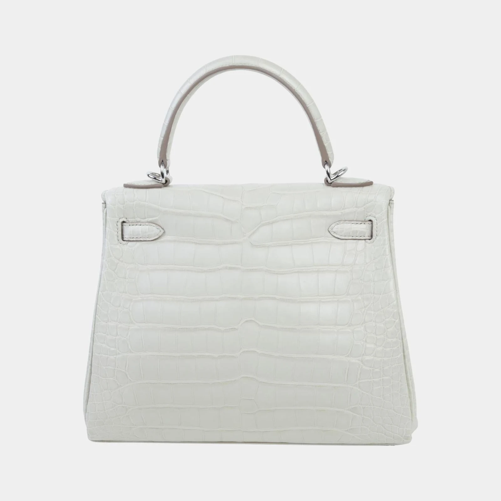 Hermès Kelly 25 Matte Alligator Beton PHW