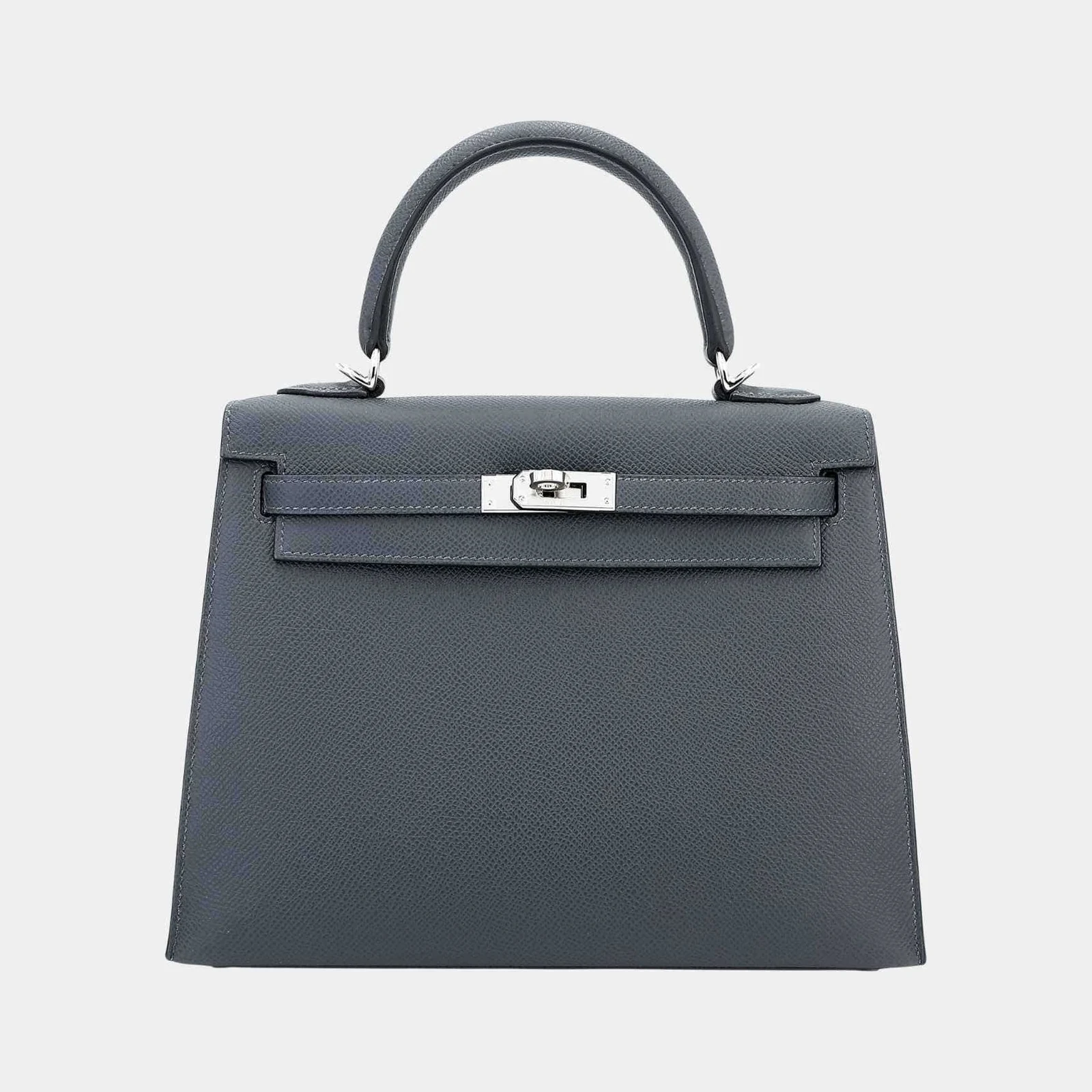 Hermès Kelly 25 Epsom Sellier Gris Misty PHW