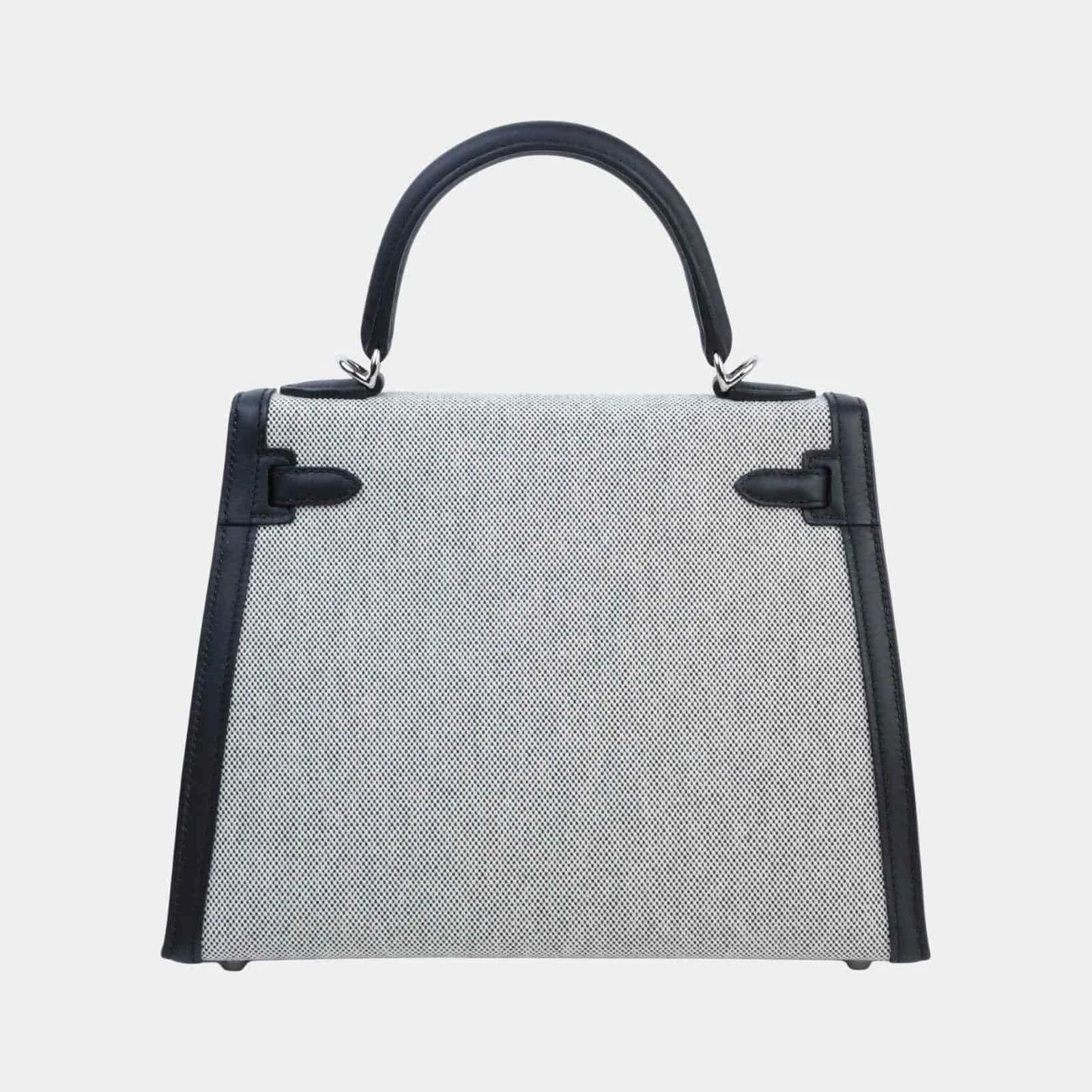 Hermès Kelly 25 Sellier Toile So H Canvas-Swift Black PHW