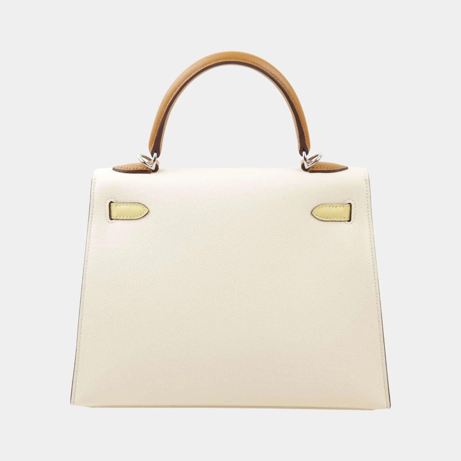 Hermès Kelly 25 Epsom Sellier Jaune Poussin/Sesame/Nata PHW