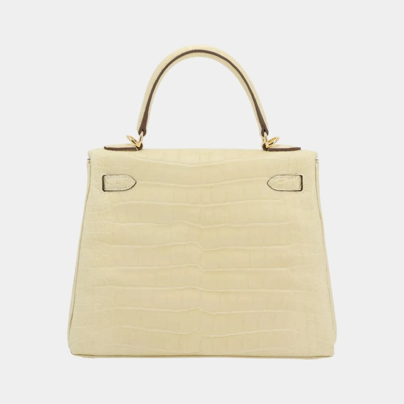 Hermès Kelly 25 Alligator Vanille GHW