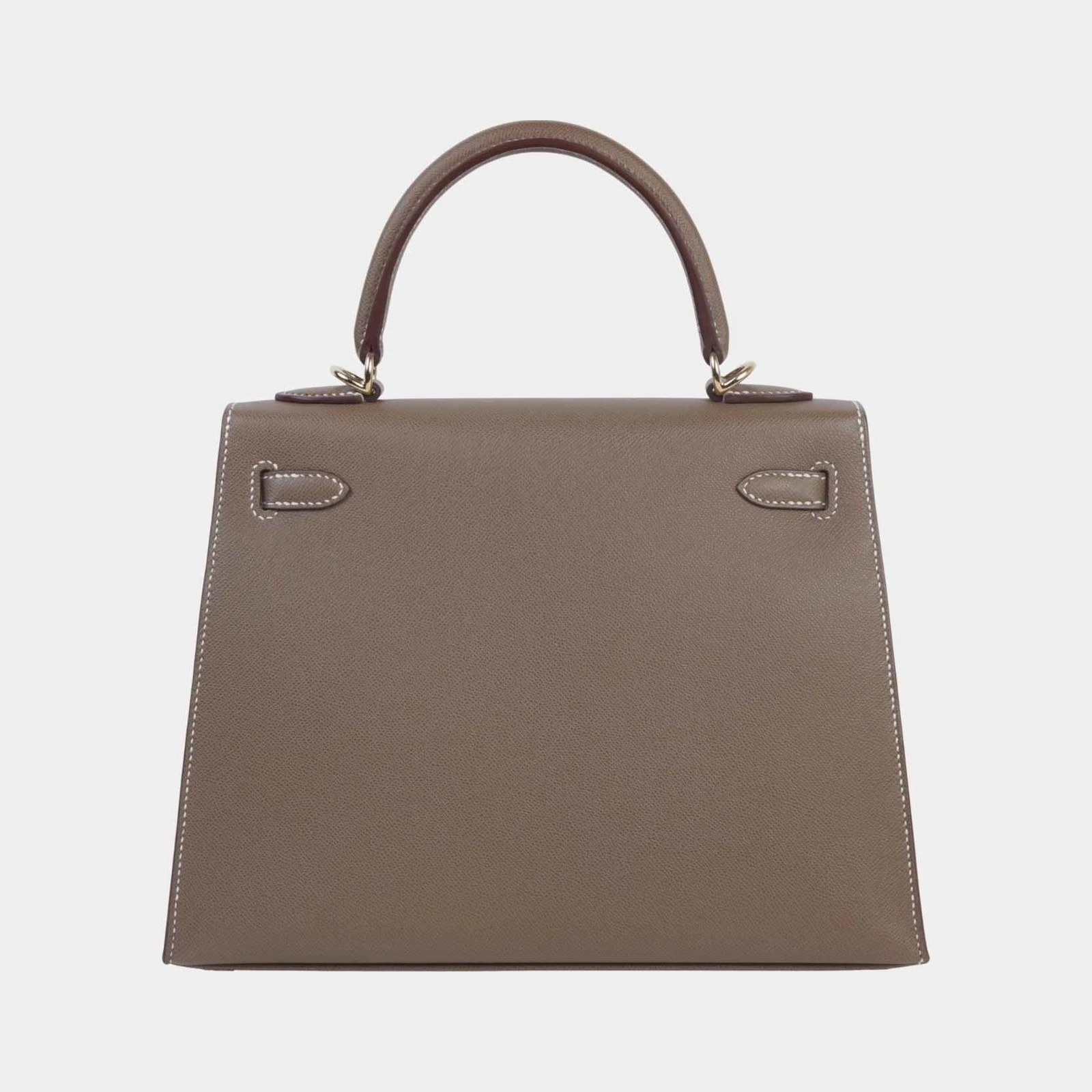 Hermès Kelly 25 Verso Madame Sellier Etoupe/Bamboo PBHW