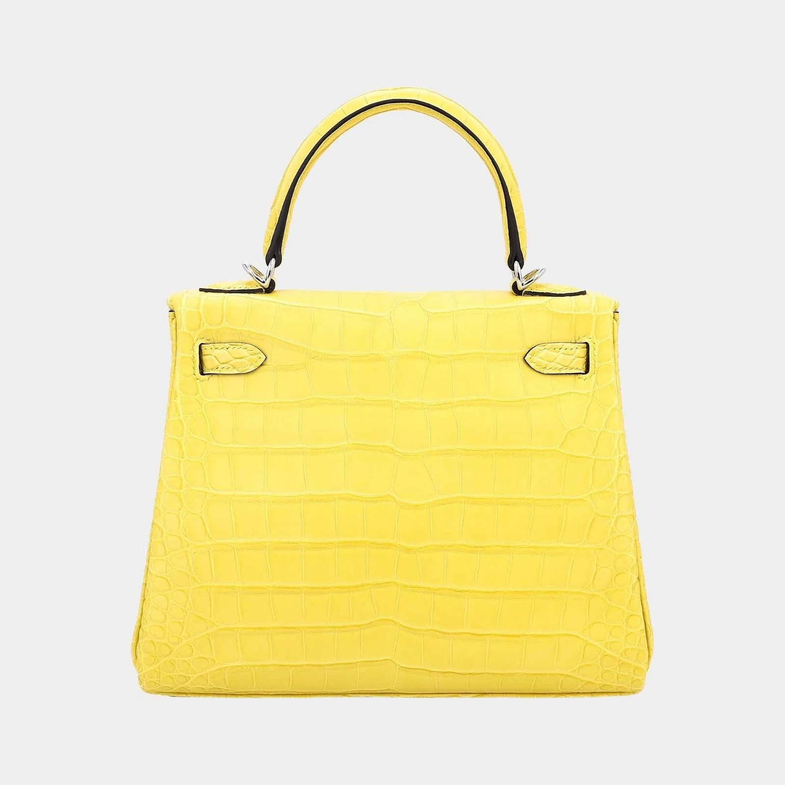 Hermès Kelly 25 Matte Alligator Mimosa PHW