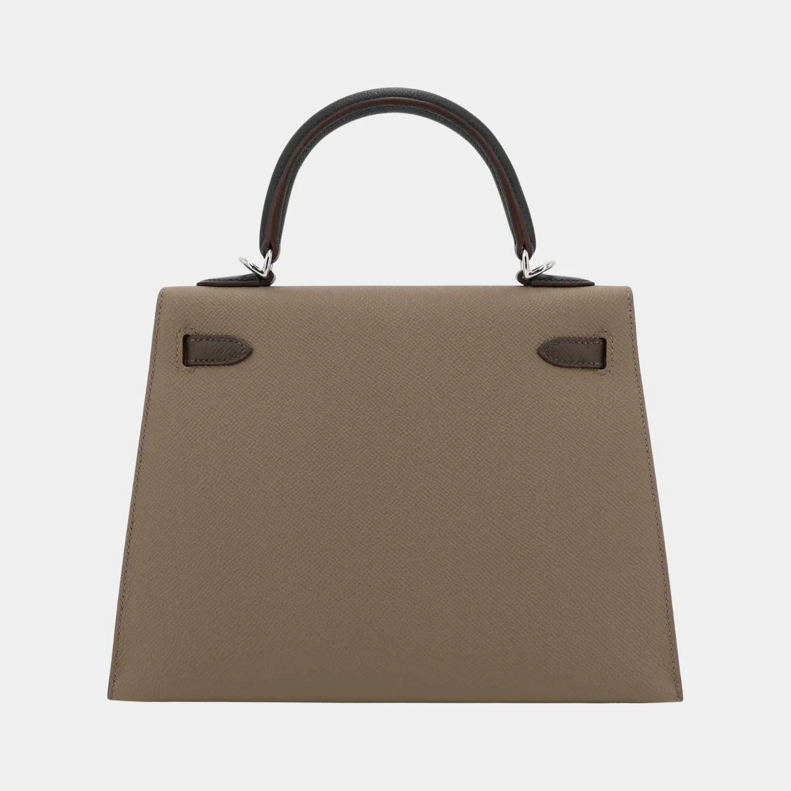 Hermès Kelly 25 Epsom Sellier Etoupe/Ecorce/Black PHW