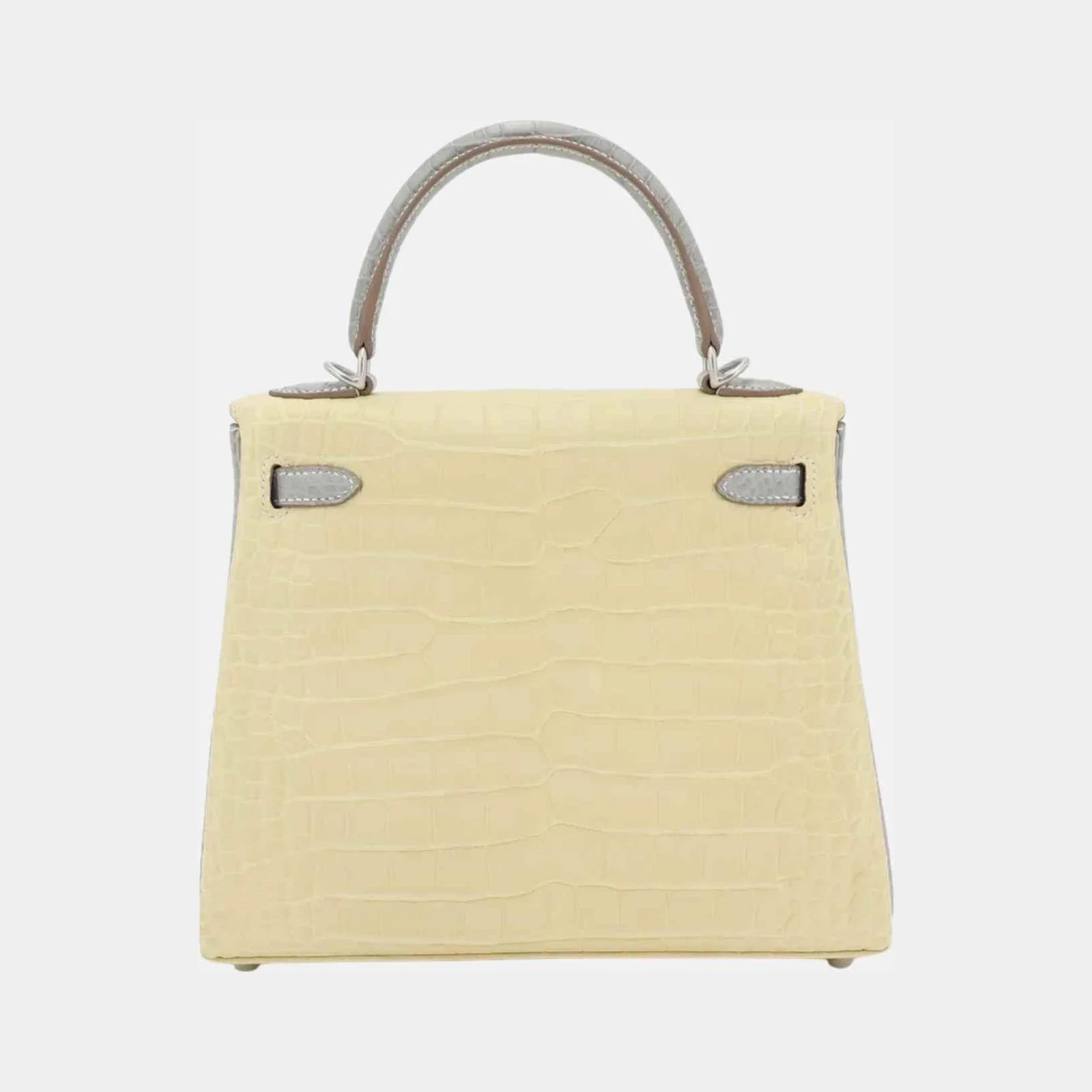 Hermès Kelly 25 HSS Alligator Vanille/Gris Perle BPHW