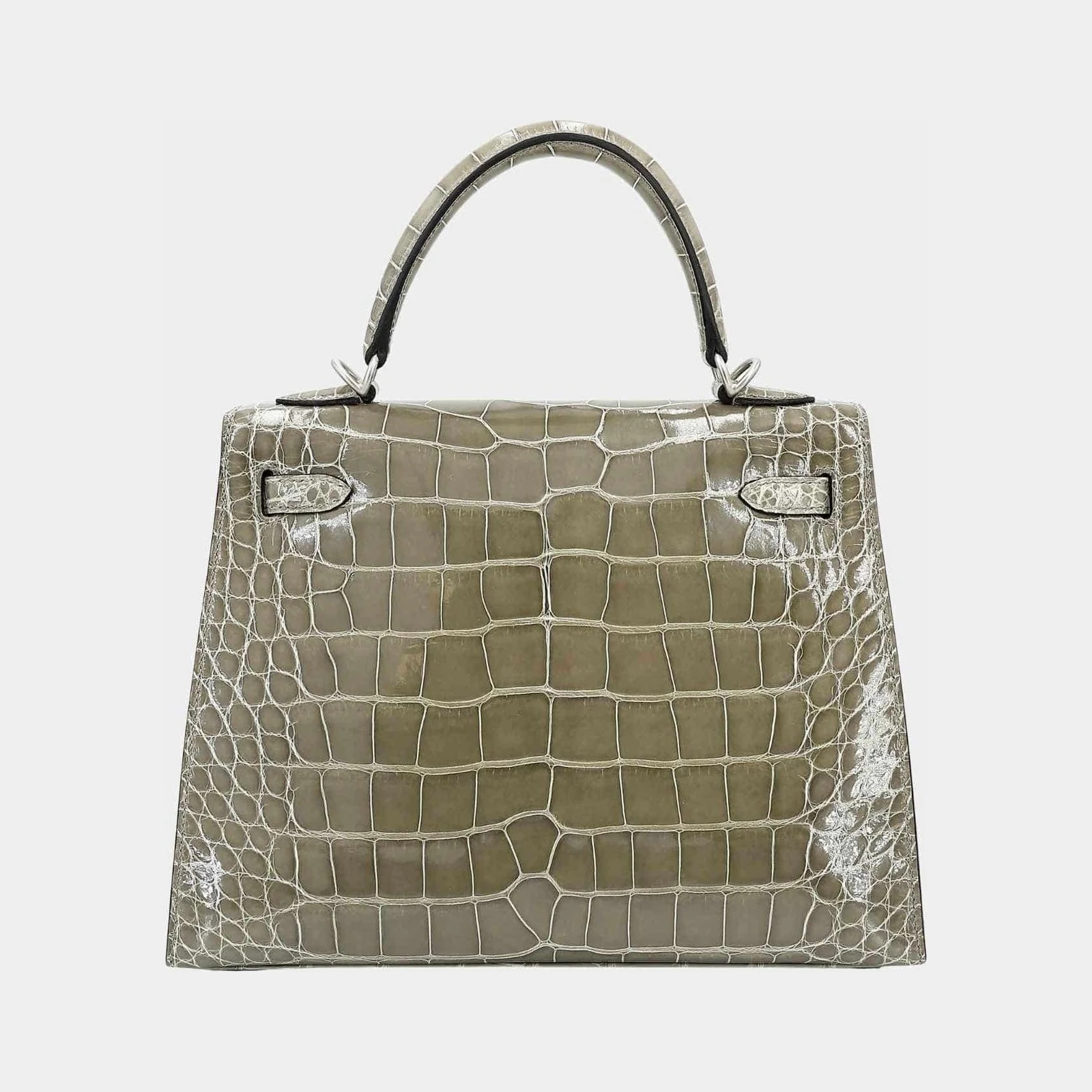 Hermès Kelly 25 HSS Sellier Alligator Gris Tourterelle PHW