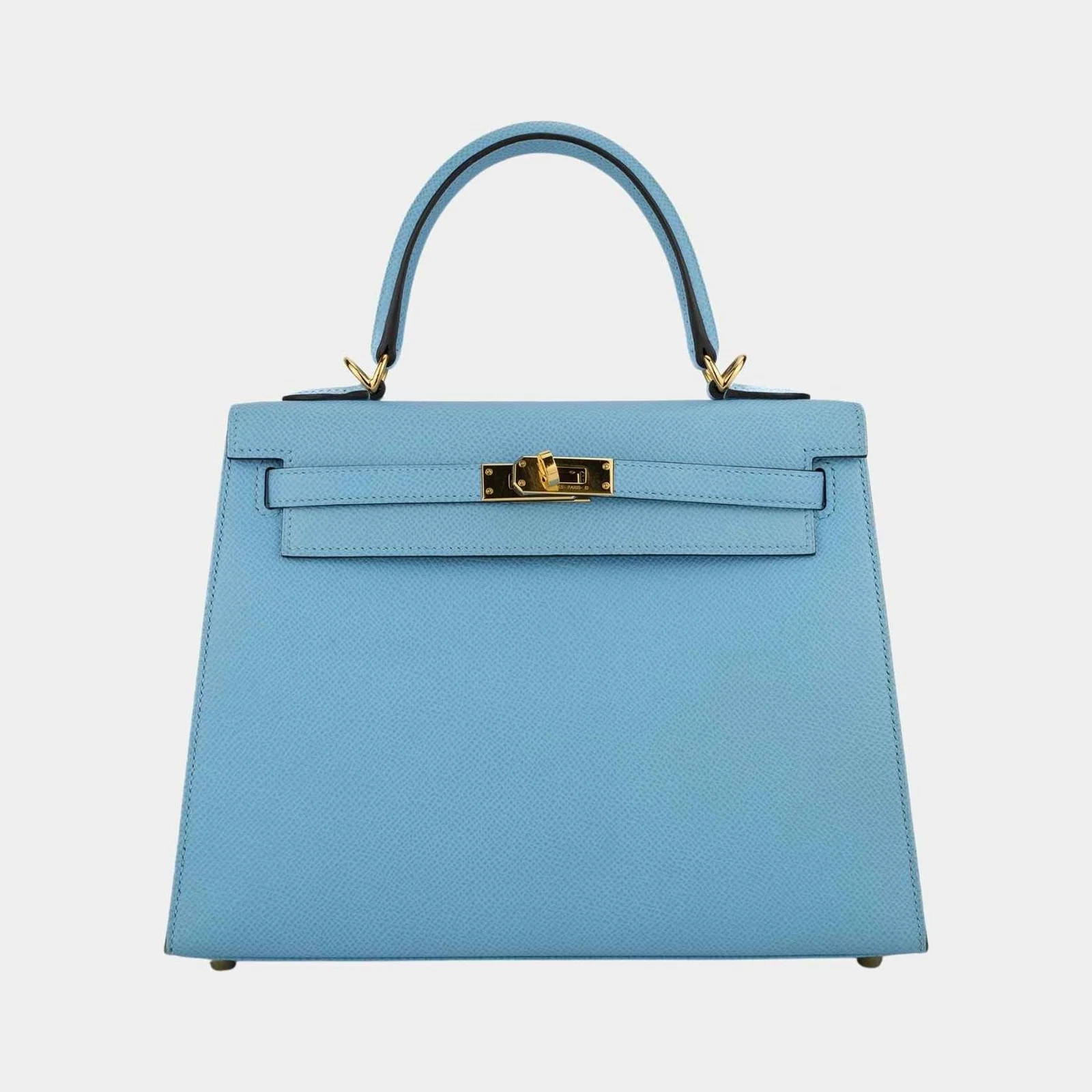Hermès Kelly 25 Epsom Bleu Celeste GHW