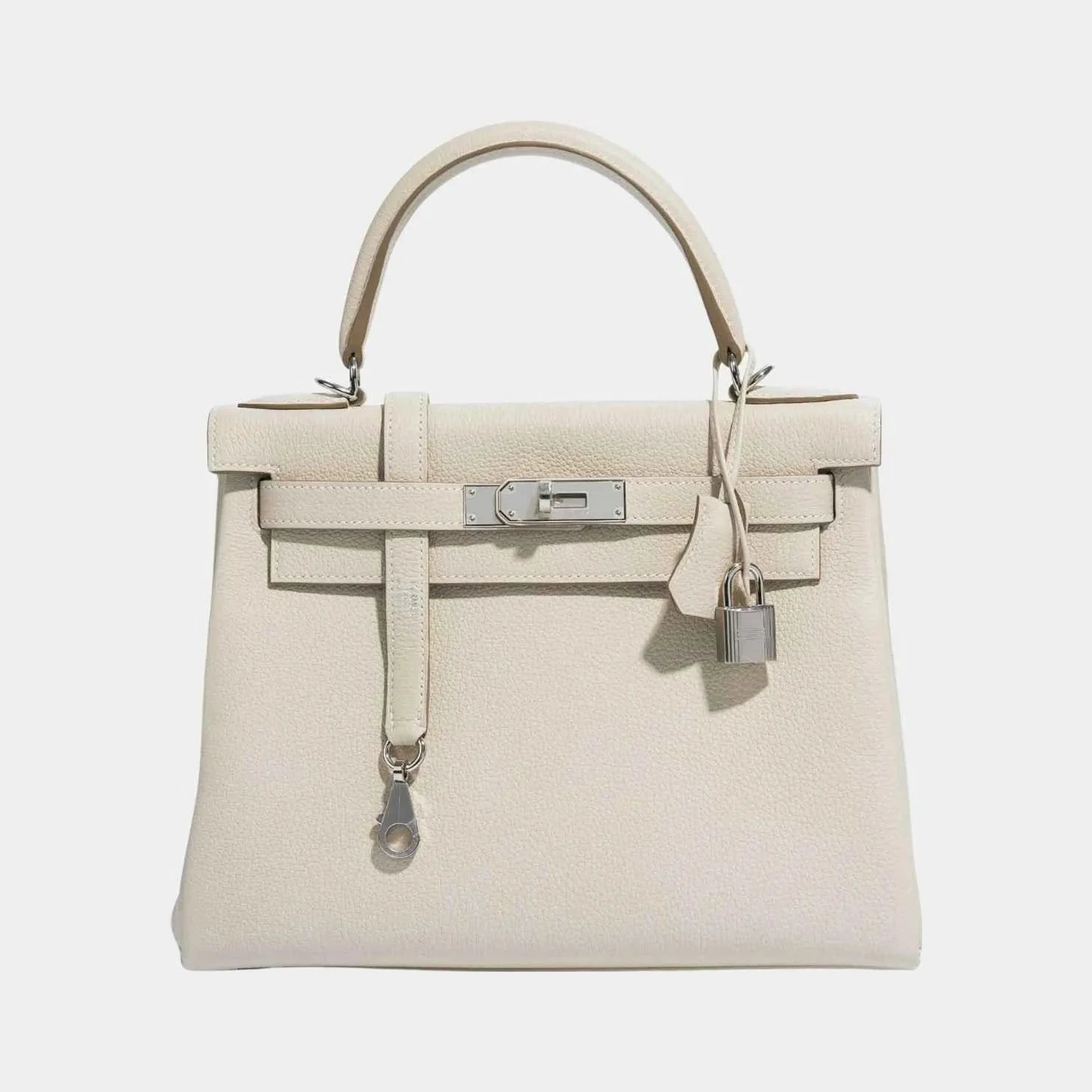 Hermès Kelly 25 Togo Craie PHW