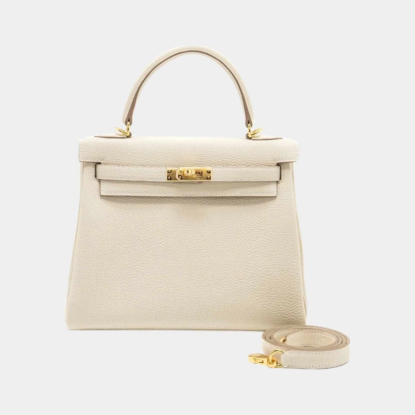 Hermès Kelly 25 Togo Craie GHW