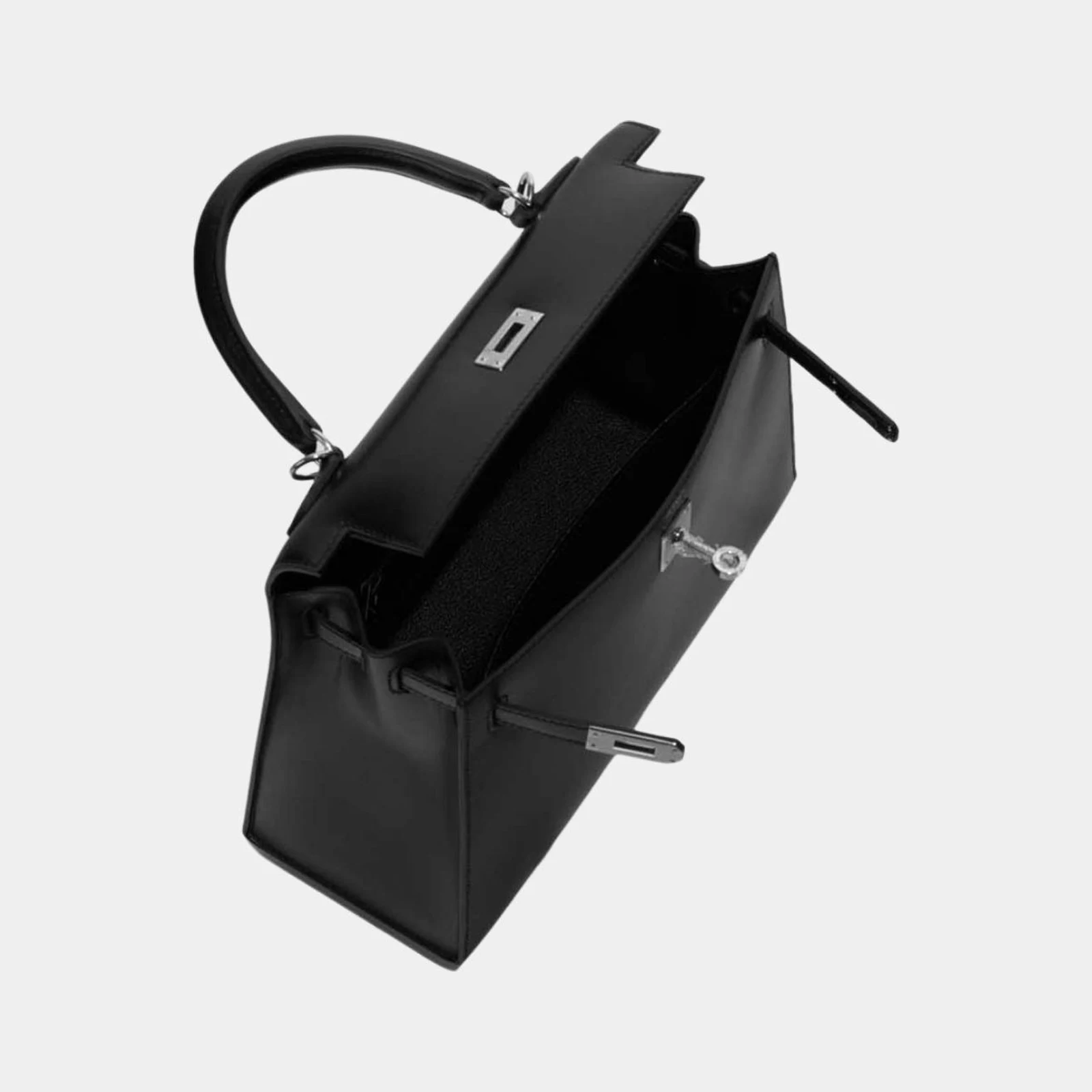 Hermès Kelly 25 Sellier Box Calf Leather Black PHW