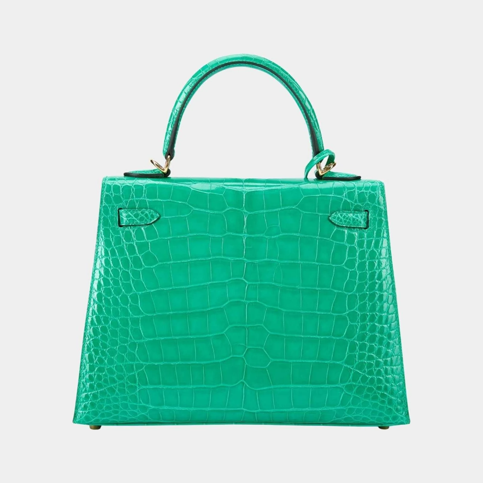 Hermès Kelly 25 Sellier Alligator Vert Jade GHW