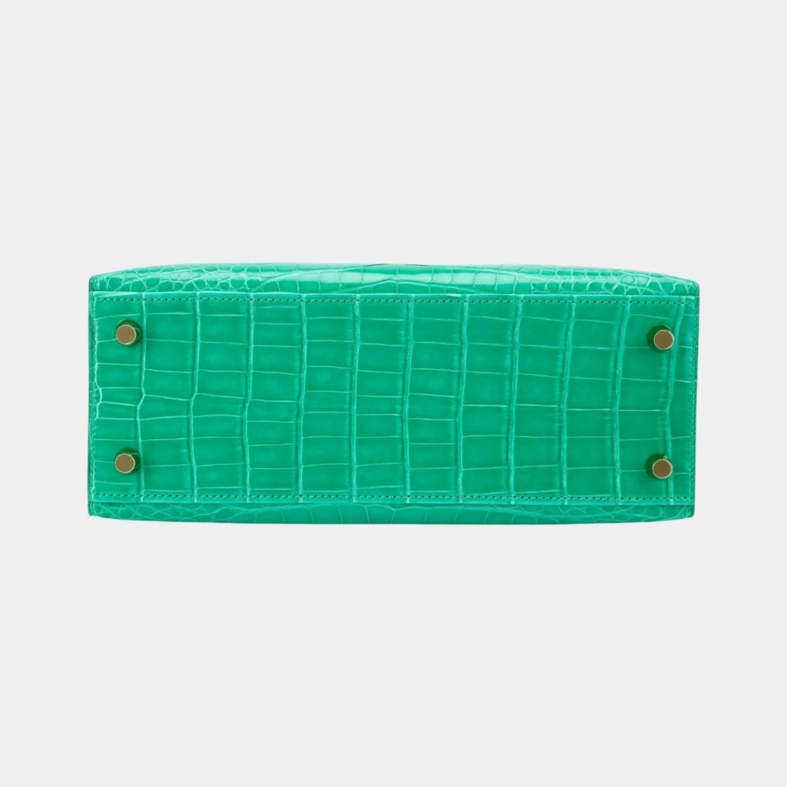 Hermès Kelly 25 Sellier Alligator Vert Jade GHW