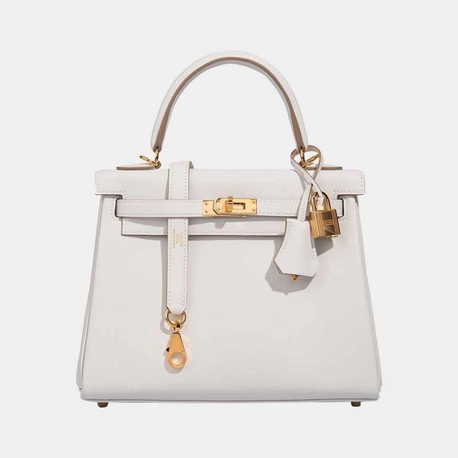 Hermès Kelly 25 Swift Gris Pale GHW