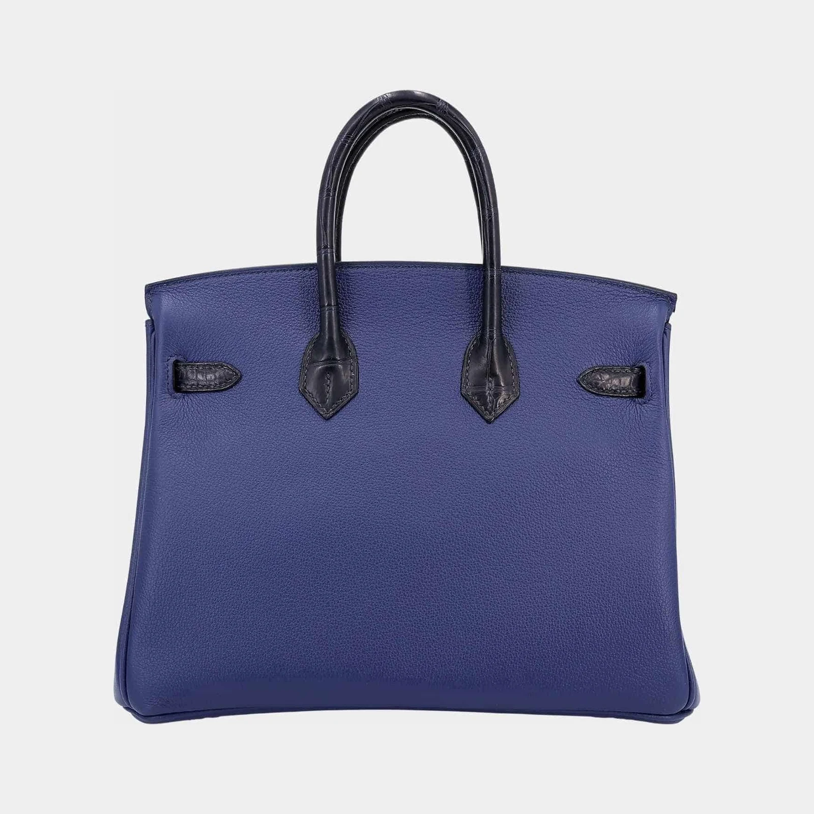 Hermès Birkin 25 Matte Alligator-Taurillion Novillo Bleu Saphir/Blue Marine GHW