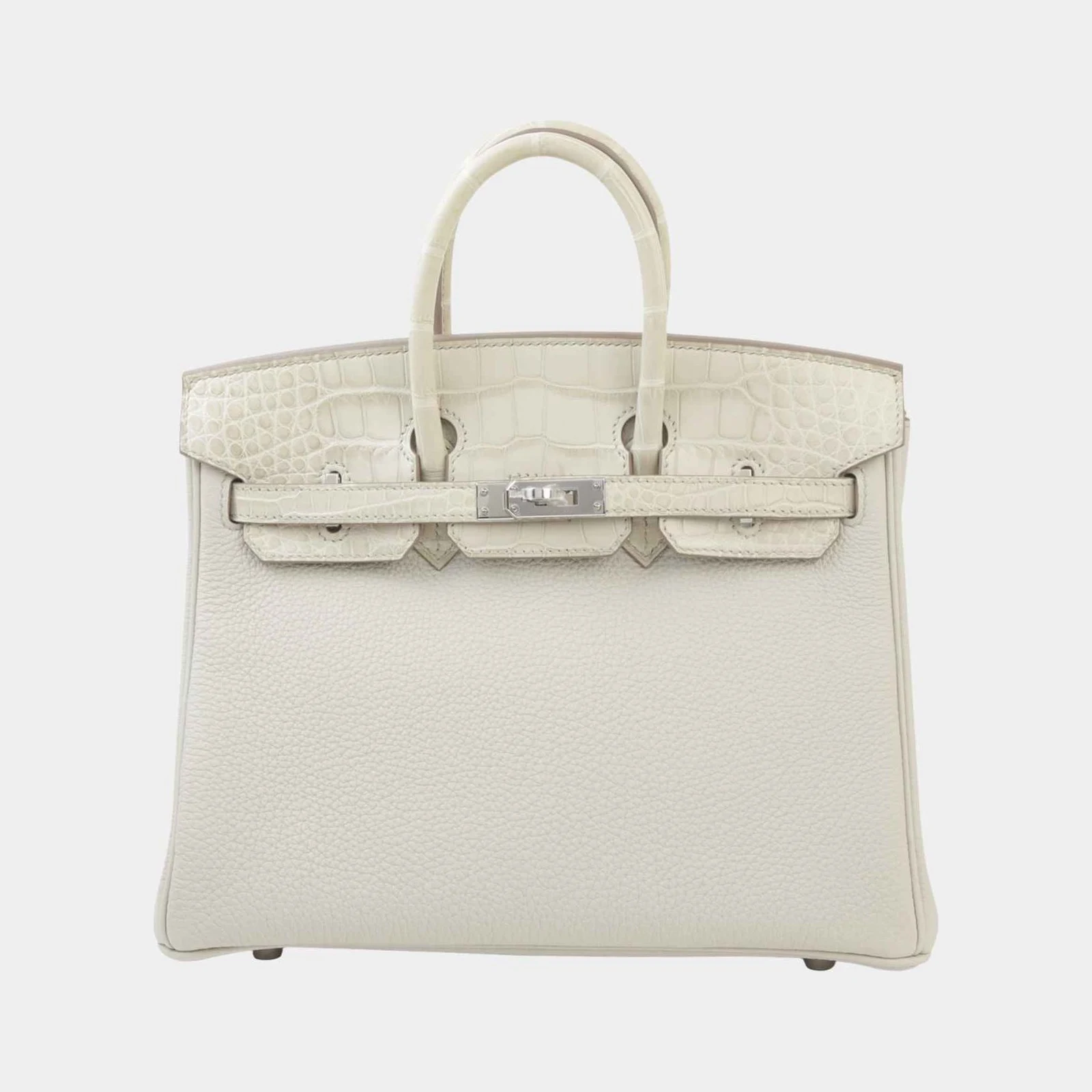 Hermès Birkin 25 Touch Togo Matte Alligator Beton PHW