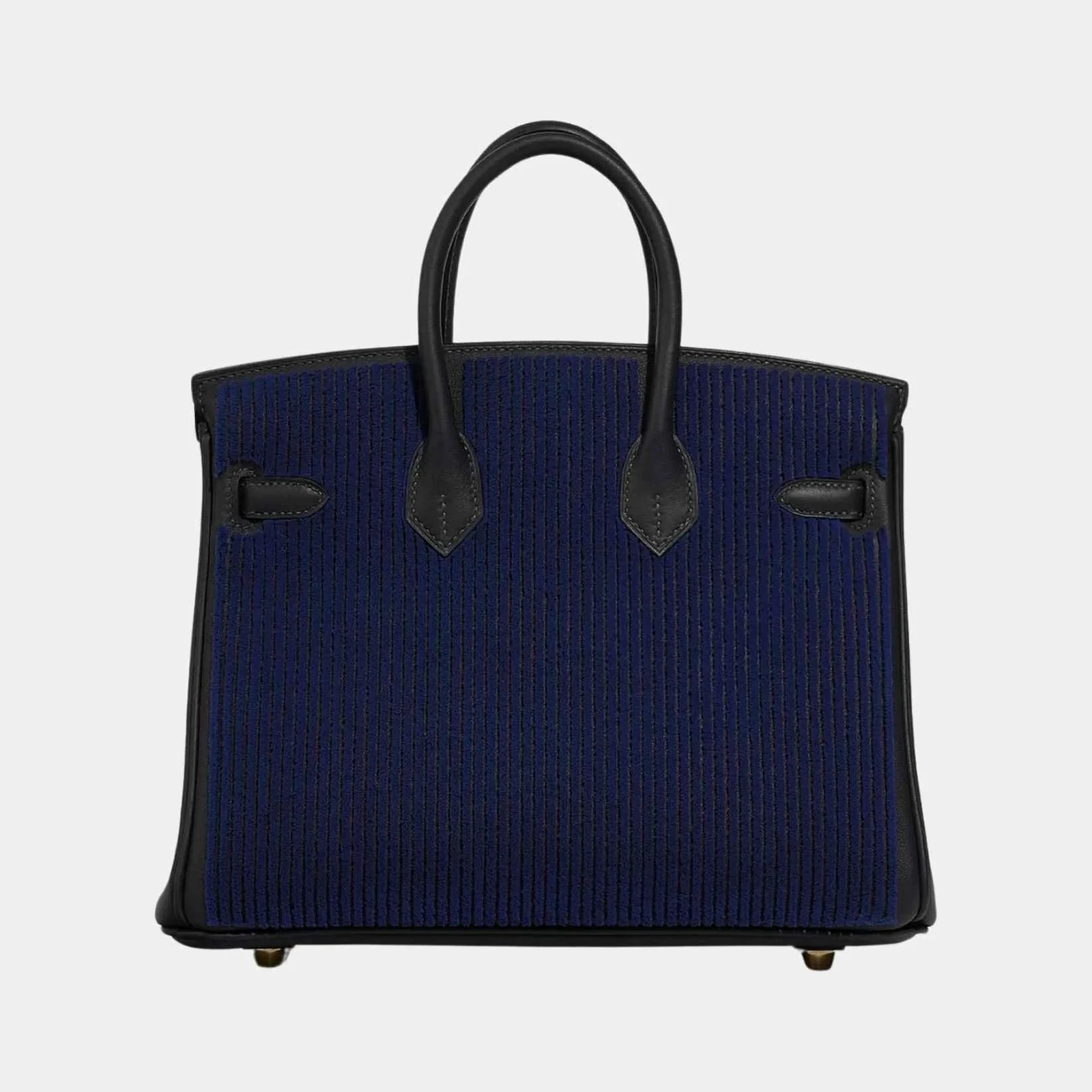 Hermès Birkin 25 Cote a Cote Tuffetage Swift Caban - Bleu Saphir
