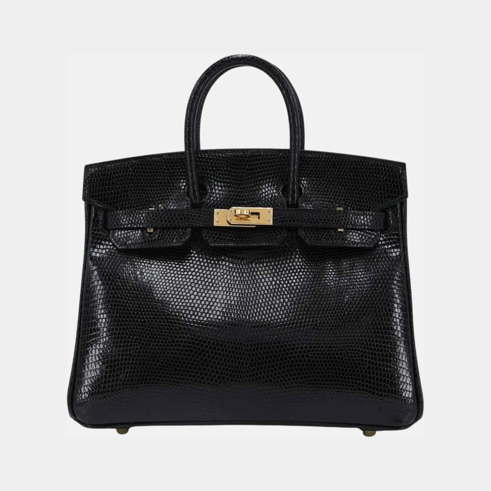 Hermès Birkin 25 Lizard Black GHW