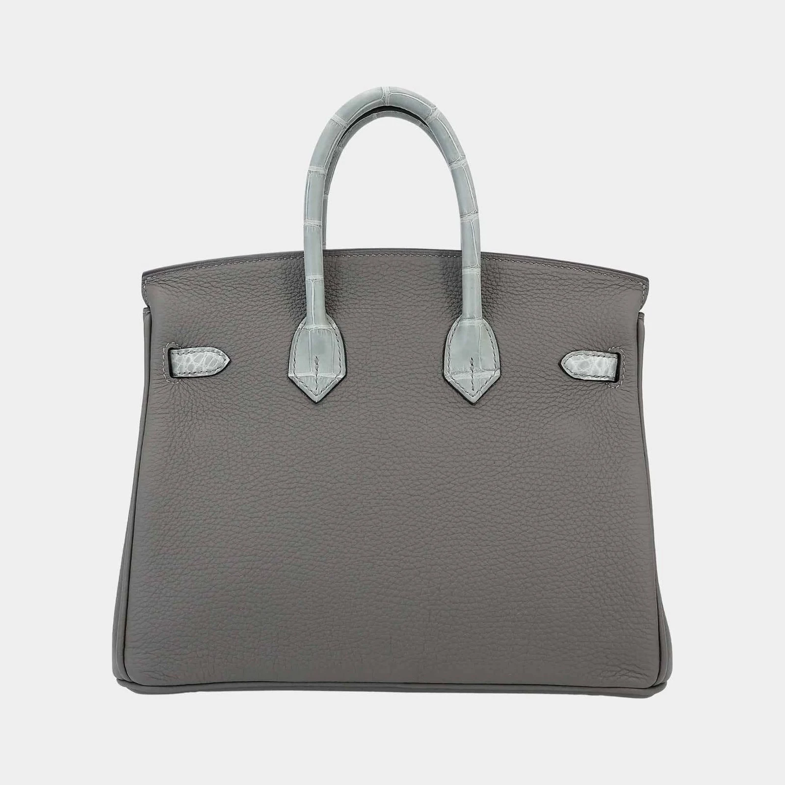 Hermès Birkin 25 Touch Togo-Matte Alligator Gris Meyer/Gris Ciment PHW