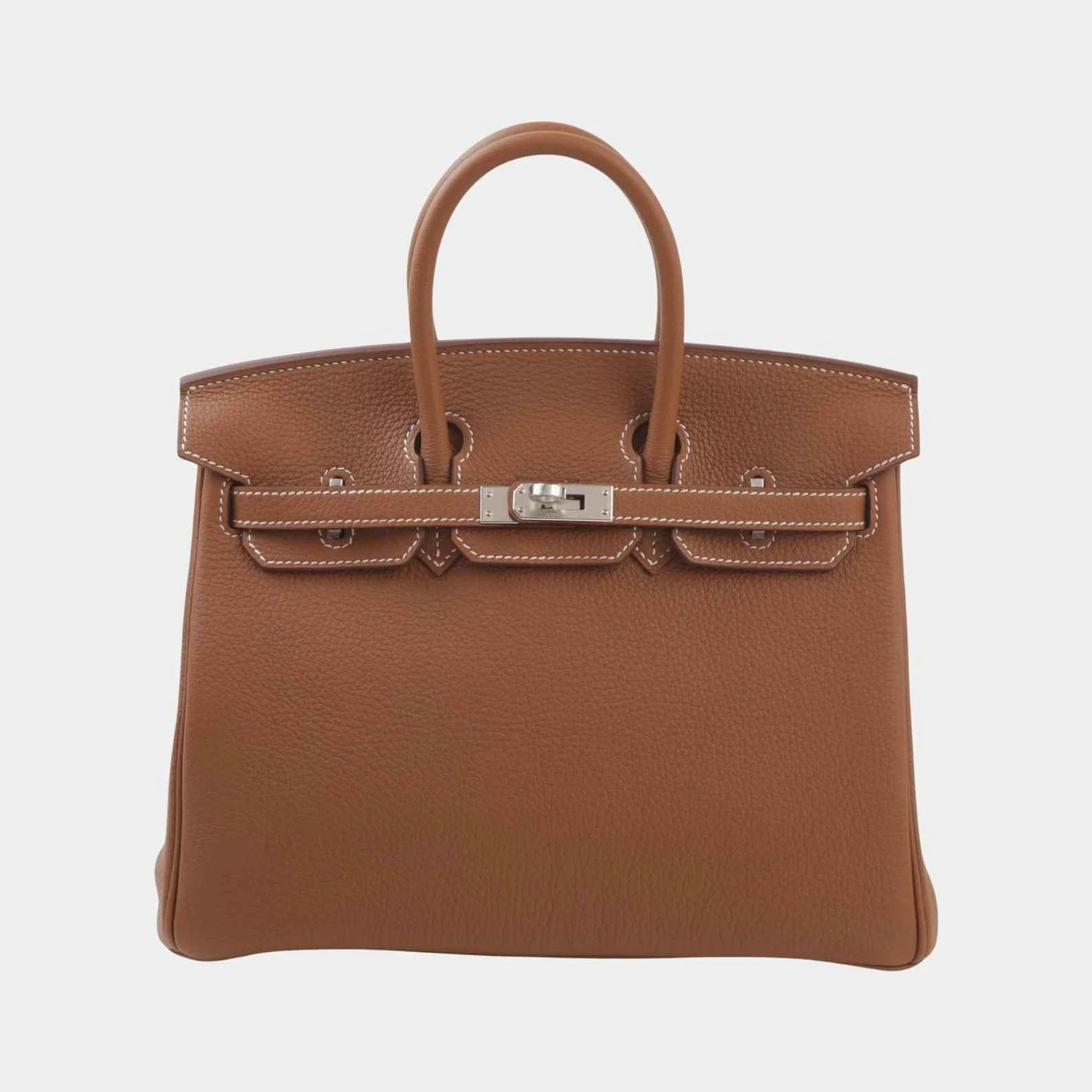 Hermès Birkin 25 Togo Gold/Gris Misty PHW