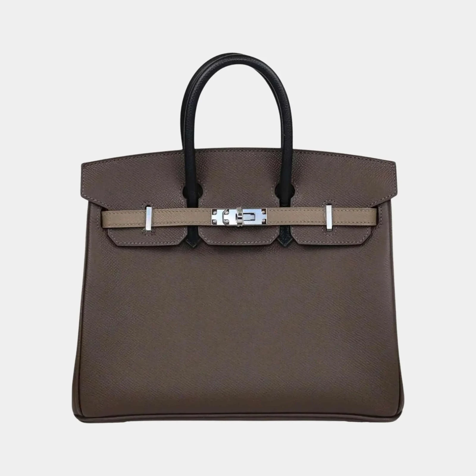 Hermès Birkin 25 Togo Tricolor Ecorce/Etoupe/Black PHW