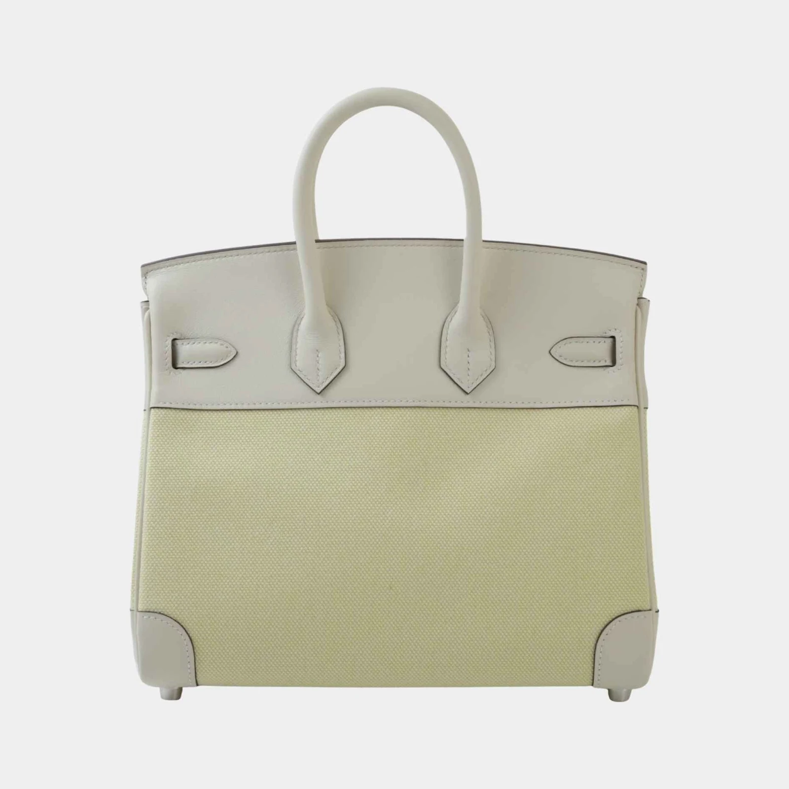 Hermès Birkin 25 Toile H Canvas-Swift Nata/Jaune Poussin PHW