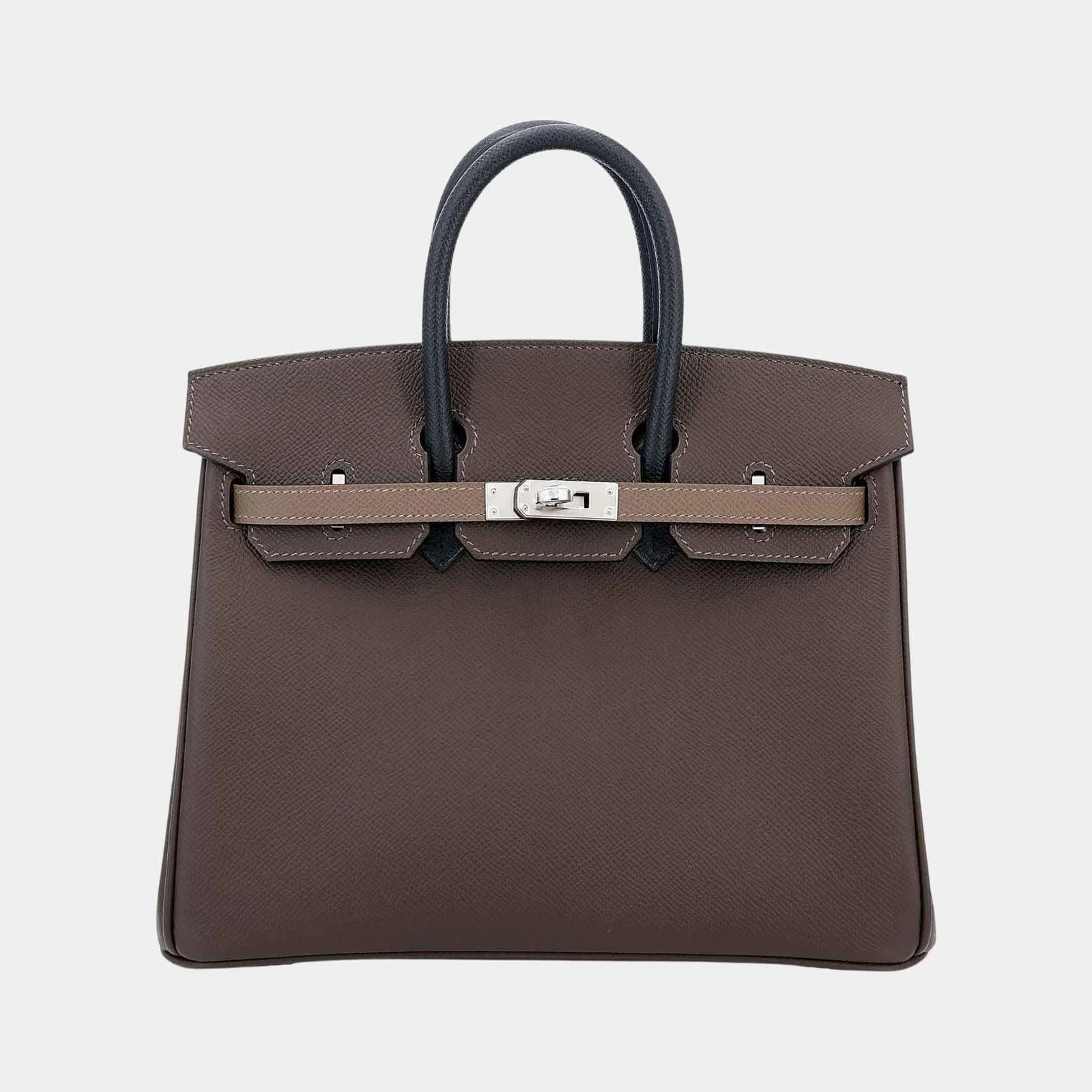 Hermès Birkin 25 Epsom Ecorce/Etoupe/Black PHW