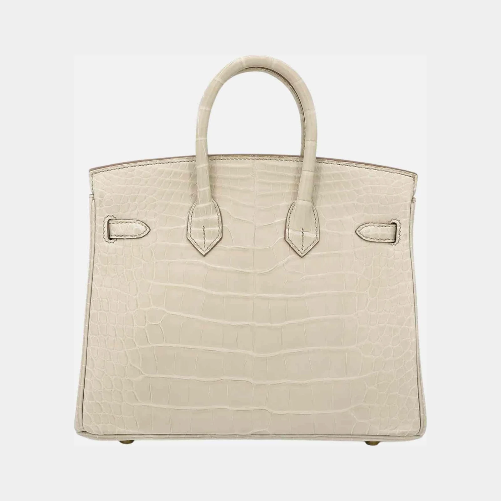 Hermès Birkin 25 Matte Alligator Beton GHW