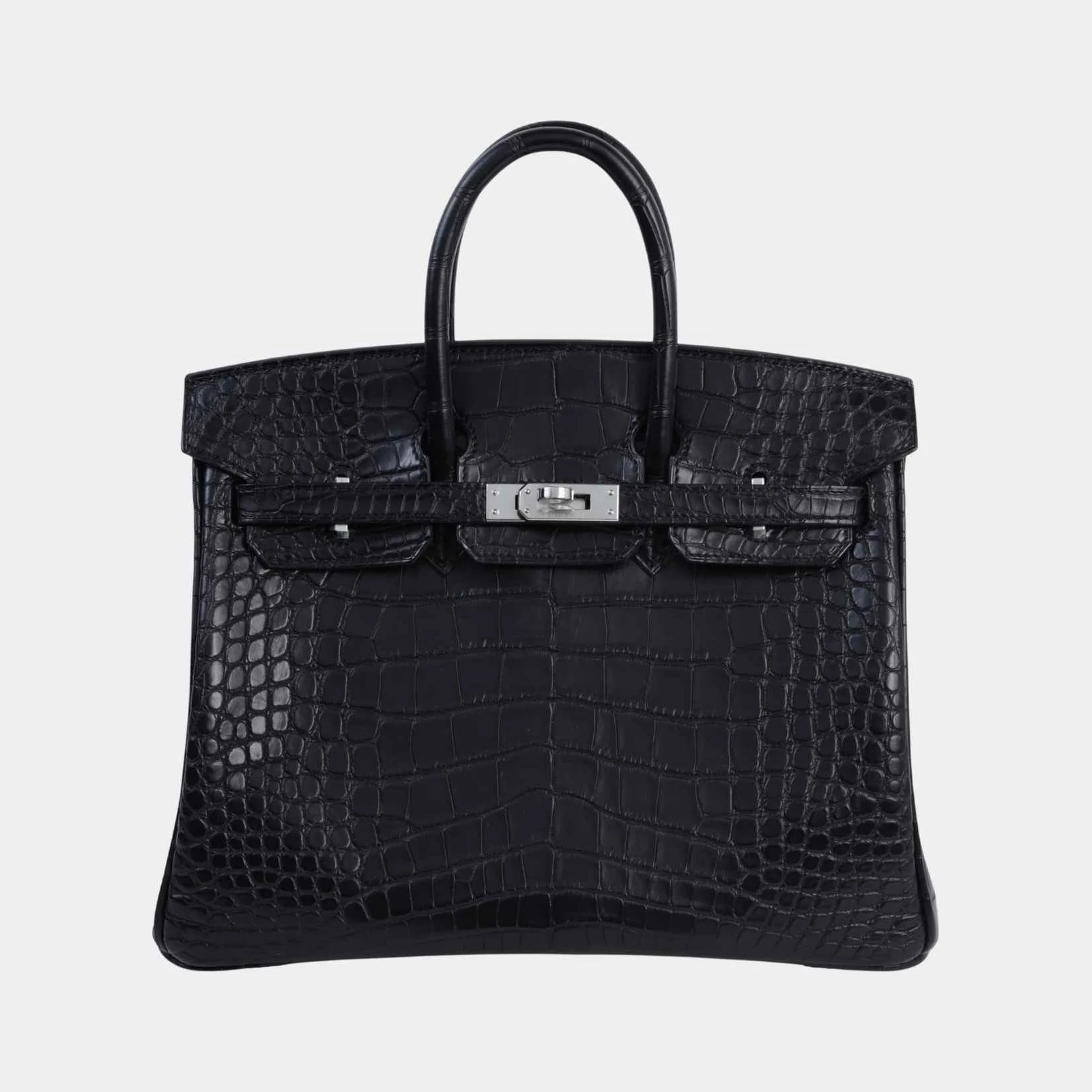 Hermès Birkin 25 Matte Alligator Black PHW