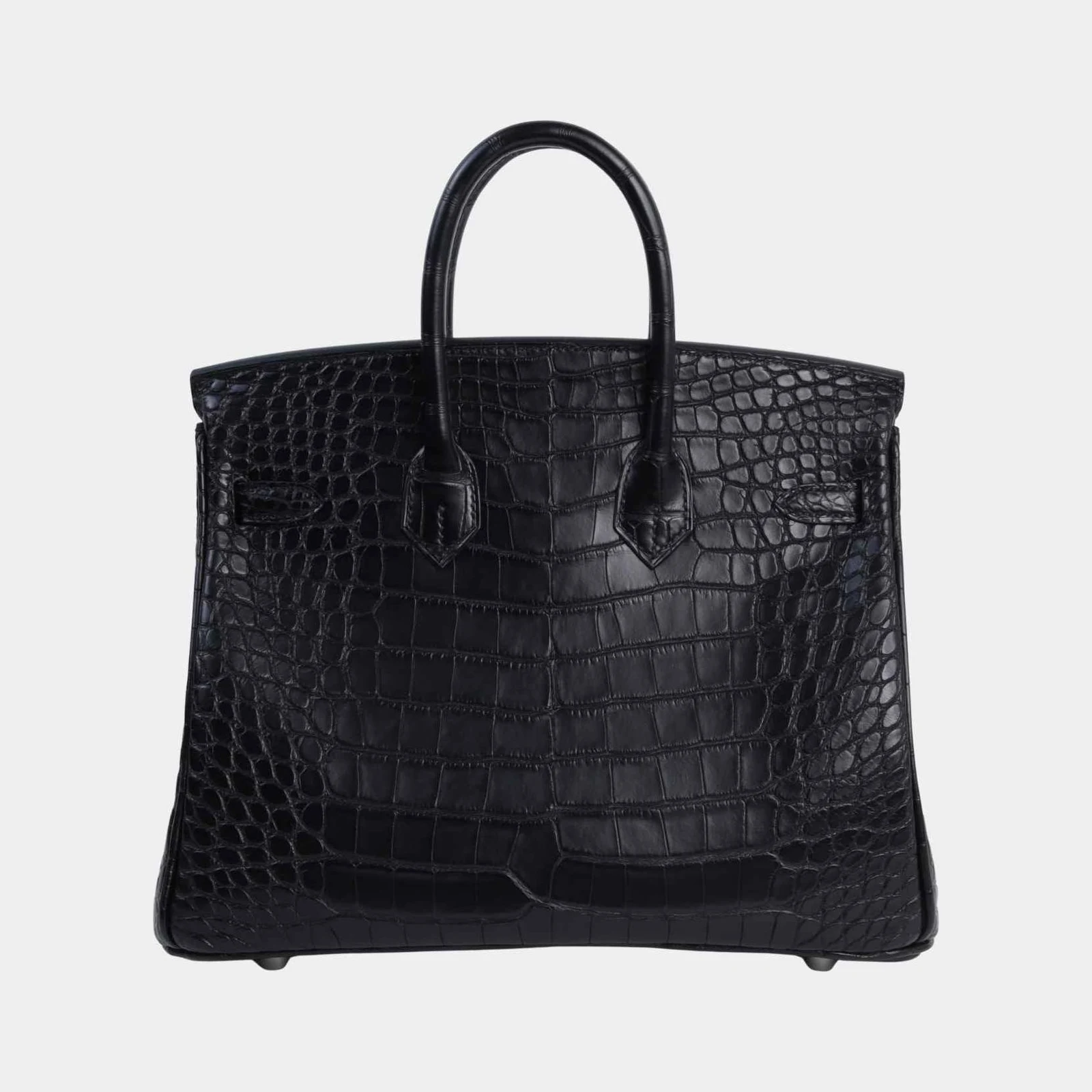 Hermès Birkin 25 Matte Alligator Black PHW
