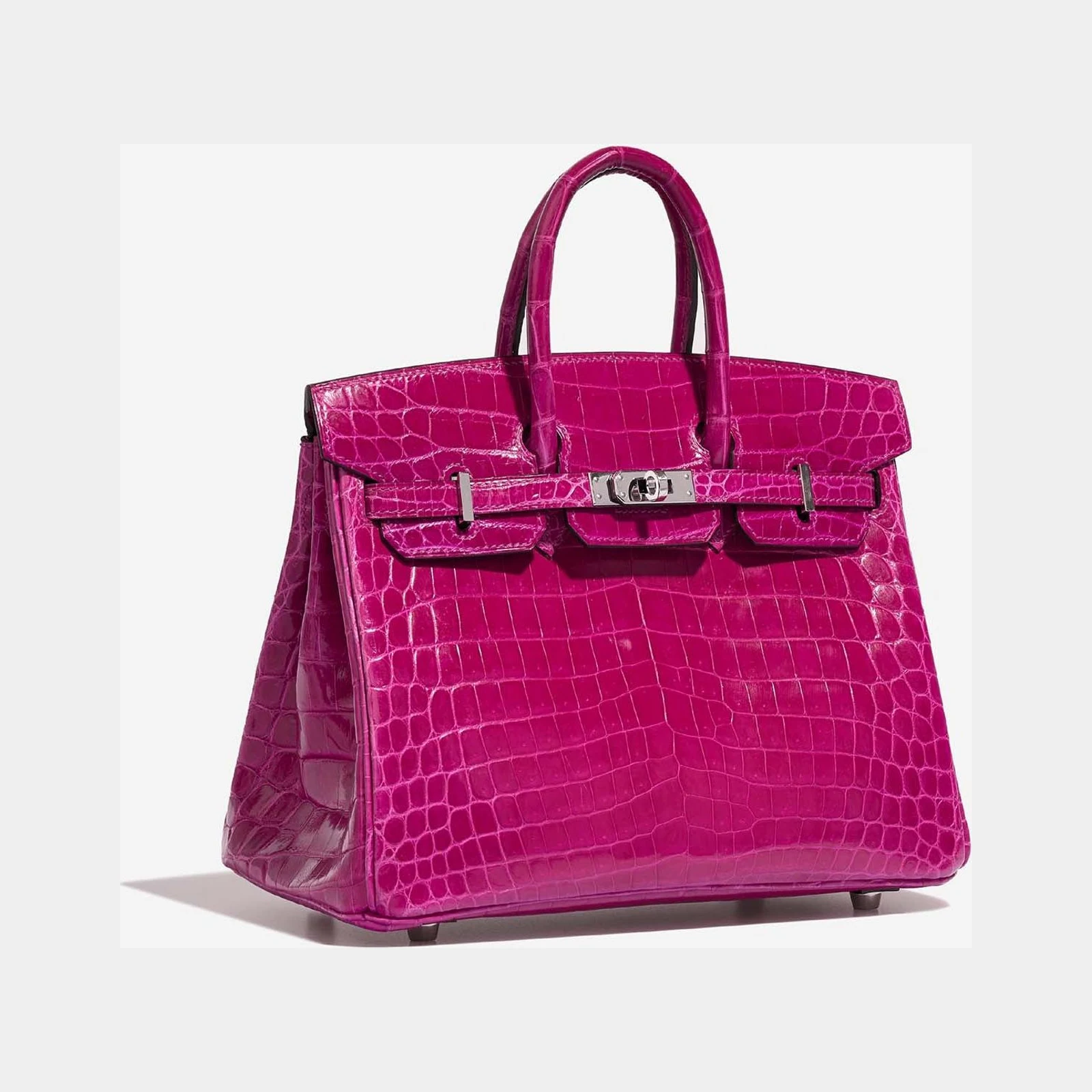 Hermès Birkin 25 Niloticus Crocodile Rose Pourpre PHW