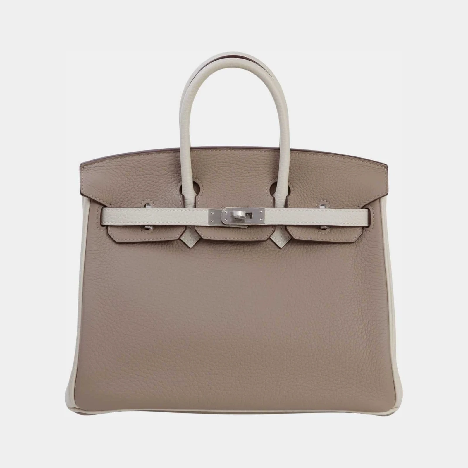 Hermès Birkin 25 HSS Togo Gris Tourterelle/Craie PHW