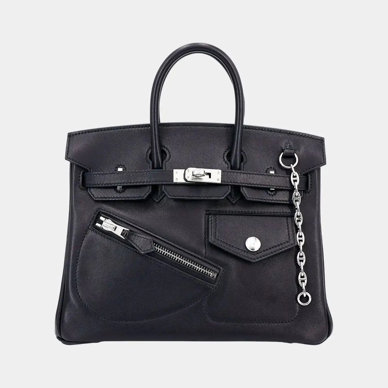 Hermès Birkin 25 Rock Limited Edition Volupto Calfskin Black PHW