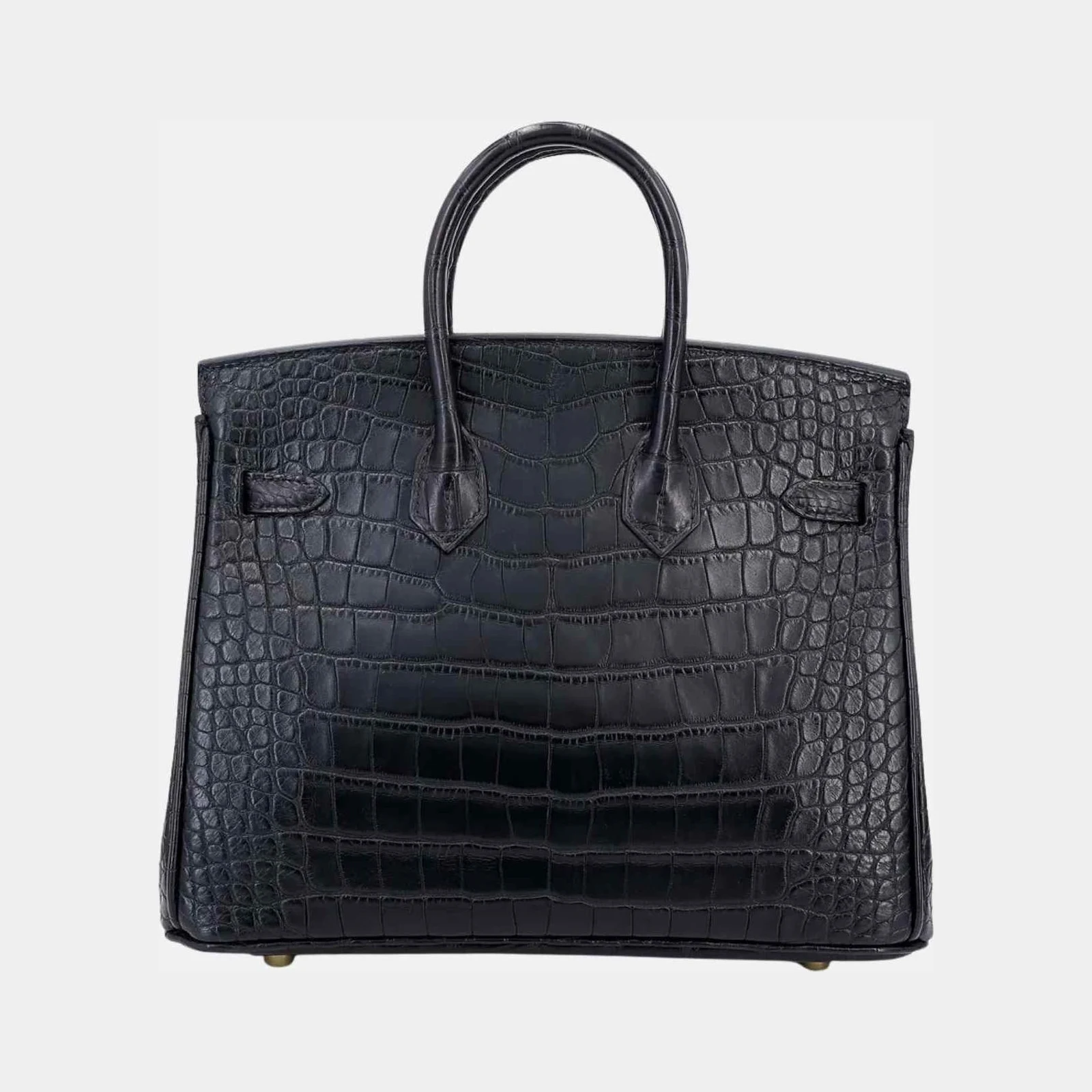 Hermès Birkin 25 Matte Alligator Black GHW