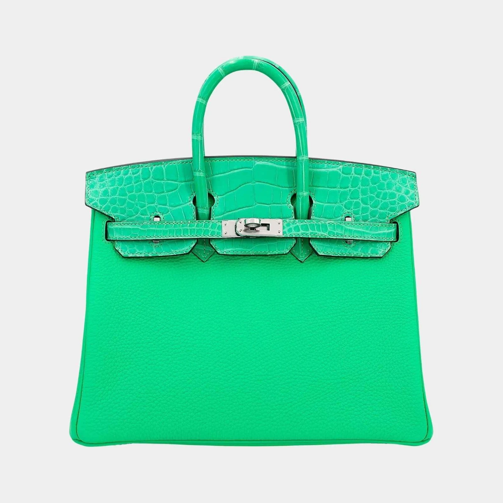 Hermès Birkin 25 Touch Togo-Matte Alligator Vert Comics PHW