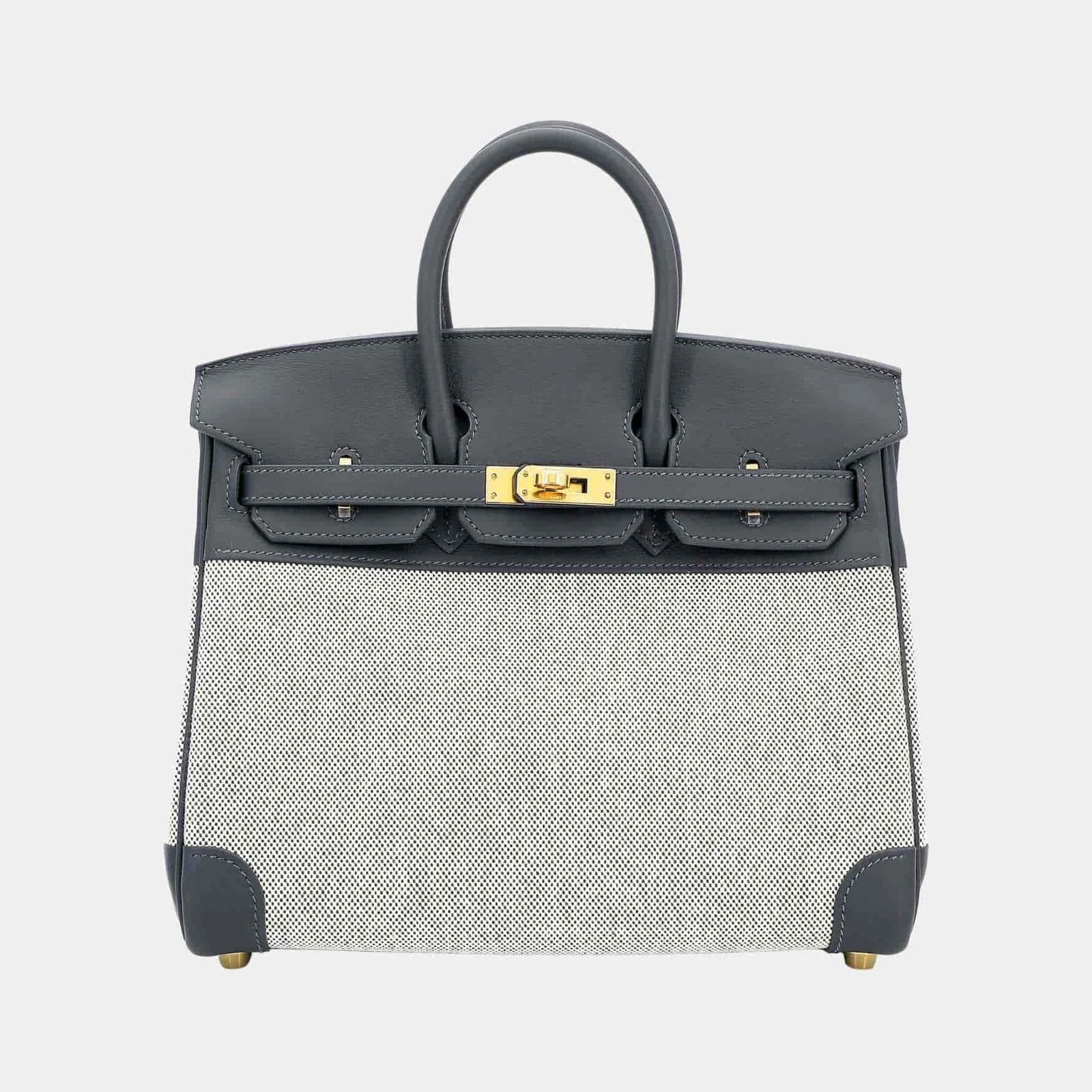 Hermès Birkin 25 Toile H Canvas-Swift Ardoise GHW